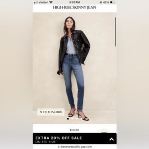Banana Republic - High-Rise Skinny - Size 25